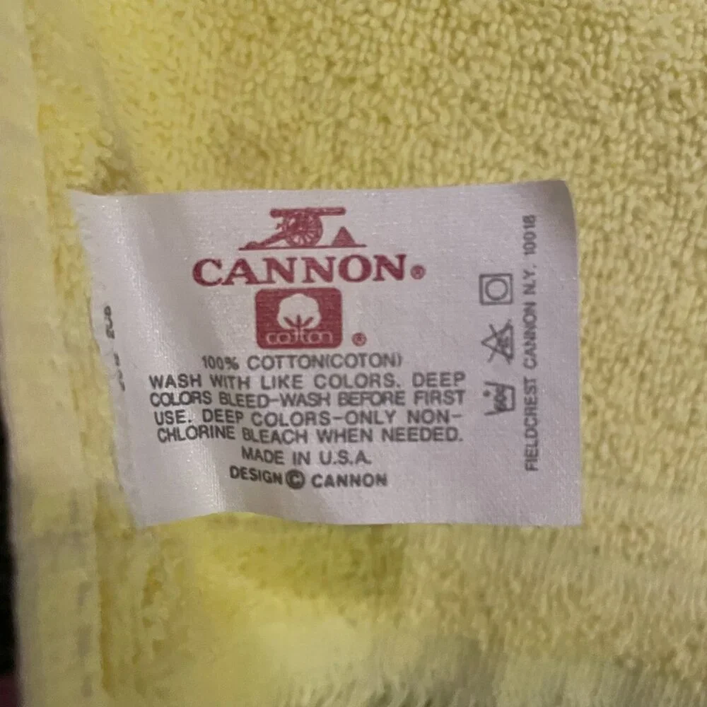Vintage Kodak Yellow and Red Hand Towel 11 x 18 by Cannon Made in USA